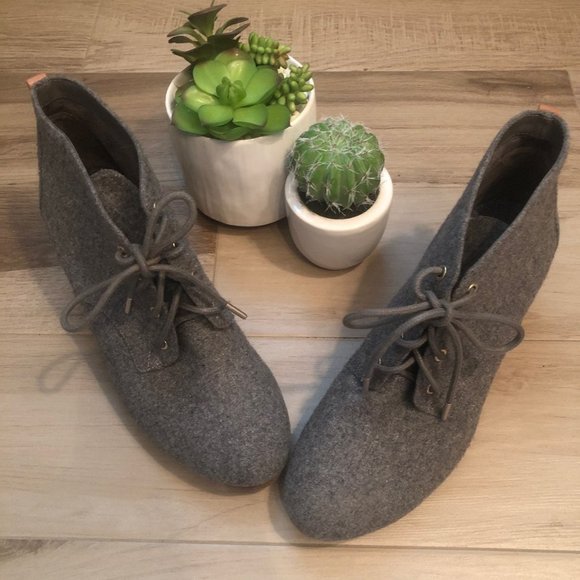 Dr Scholl's Wool Wedge Booties
